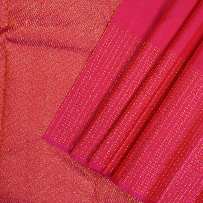 Hayagrivas Handloom Pink Kanjivaram Silk Saree KBE1929L1-2