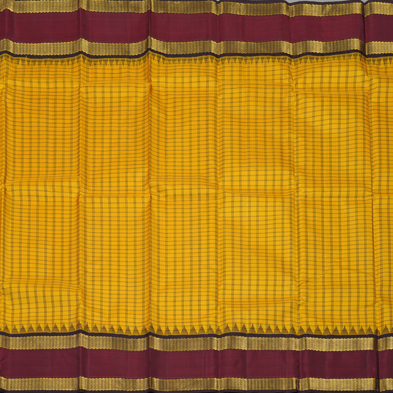 Hayagrivas Handloom Yellow Kanjivaram Silk Saree KBE1932L9-1