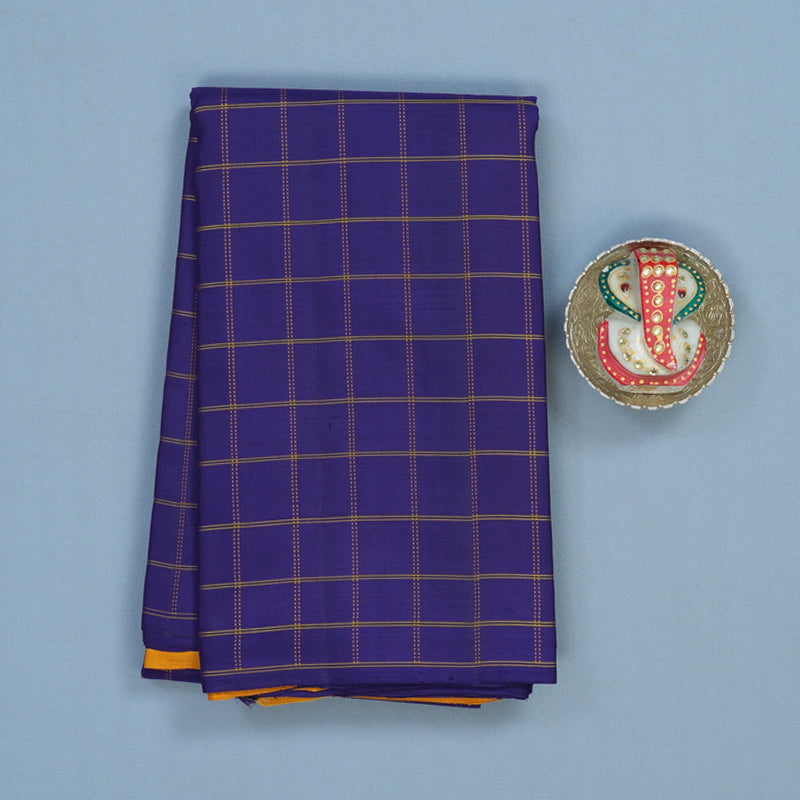 Hayagrivas Handloom Dark Blue Kanjivaram Silk Saree KBE1945L1-4