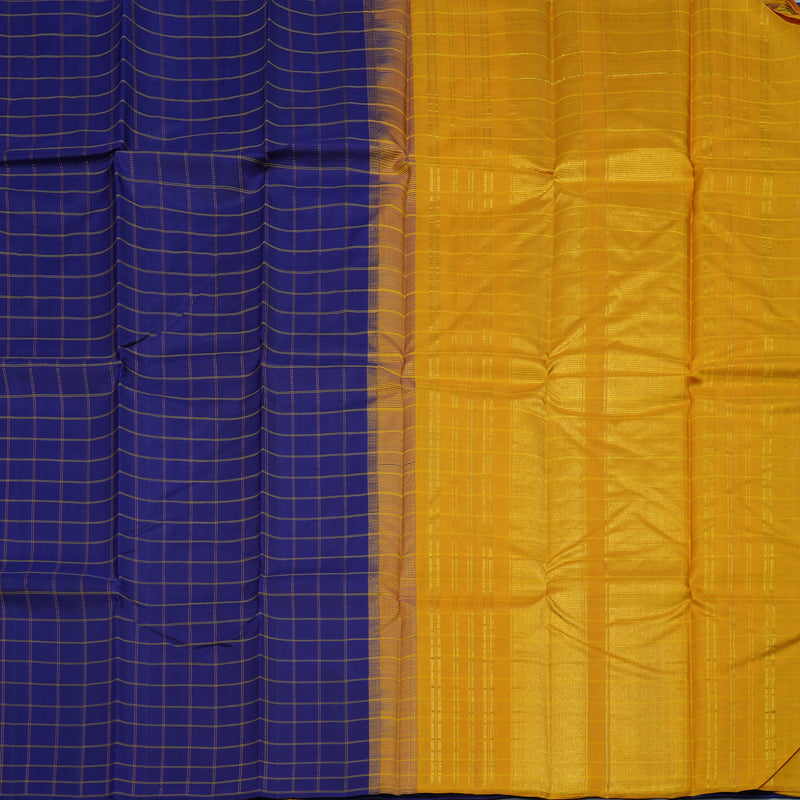 Hayagrivas Handloom Dark Blue Kanjivaram Silk Saree KBE1945L1-4