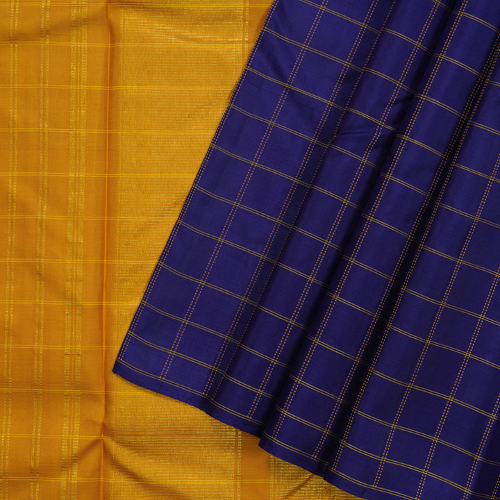 Hayagrivas Handloom Dark Blue Kanjivaram Silk Saree KBE1945L1-4