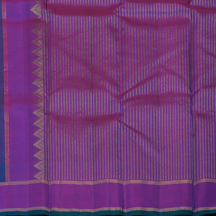 Hayagrivas Handloom Mayilkazhuthu Kanjivaram Silk Saree with Purple Border KBE1945L5-1
