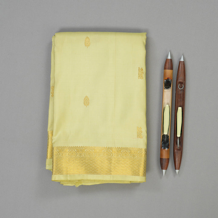 Hayagrivas Handloom Pista Green Kanjivaram Silk Saree KBE194D1-6