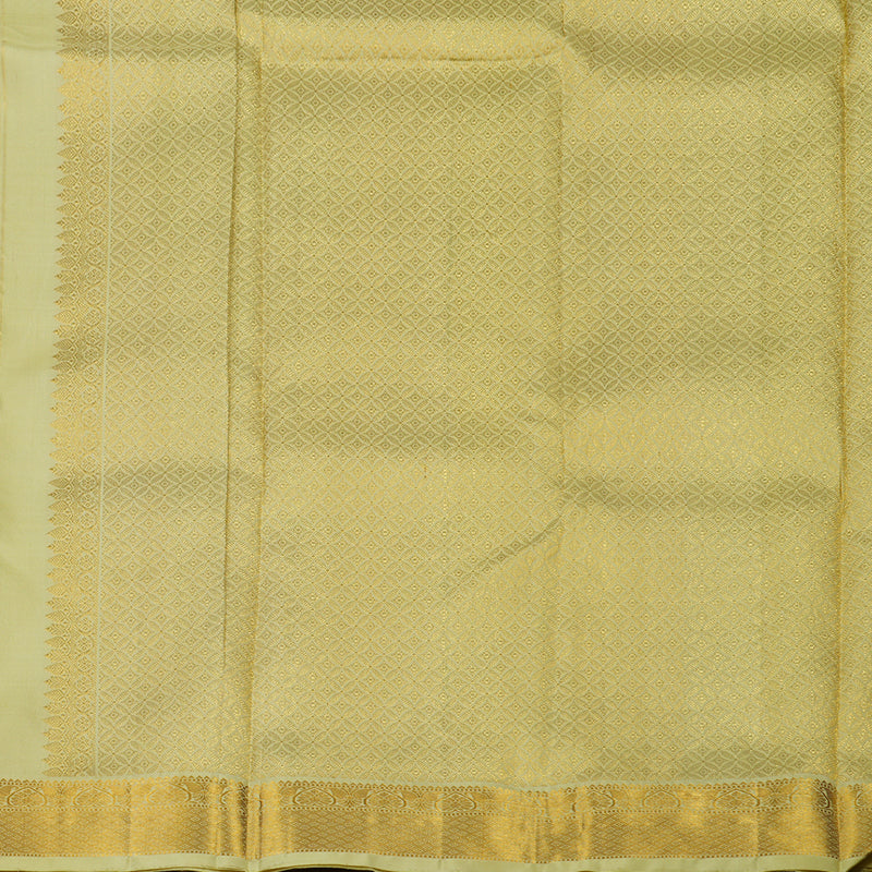 Hayagrivas Handloom Pista Green Kanjivaram Silk Saree KBE194D1-6