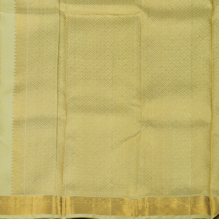 Hayagrivas Handloom Pista Green Kanjivaram Silk Saree KBE194D1-6