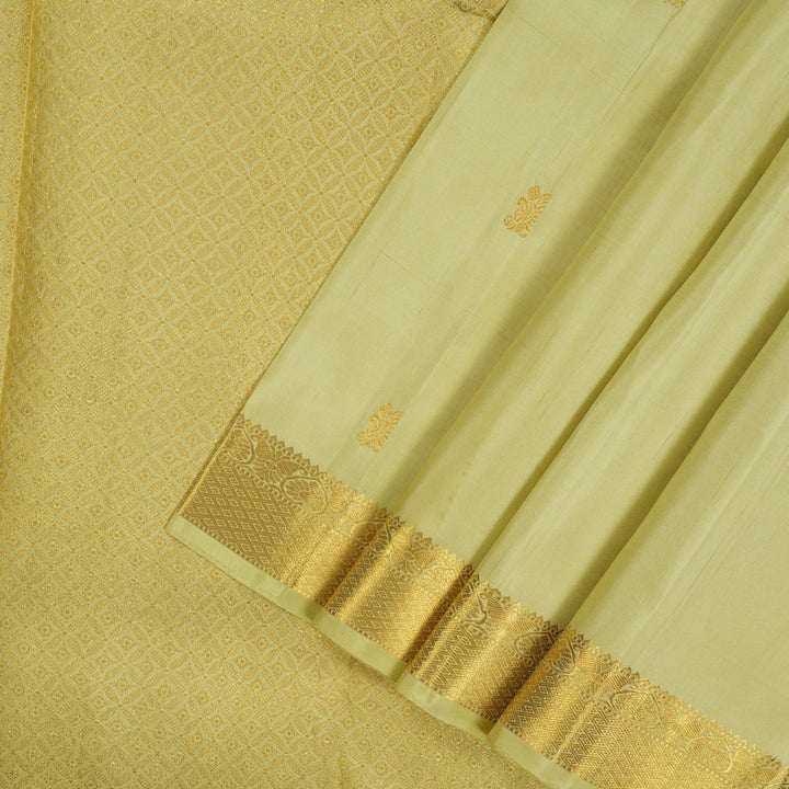 Hayagrivas Handloom Pista Green Kanjivaram Silk Saree KBE194D1-6