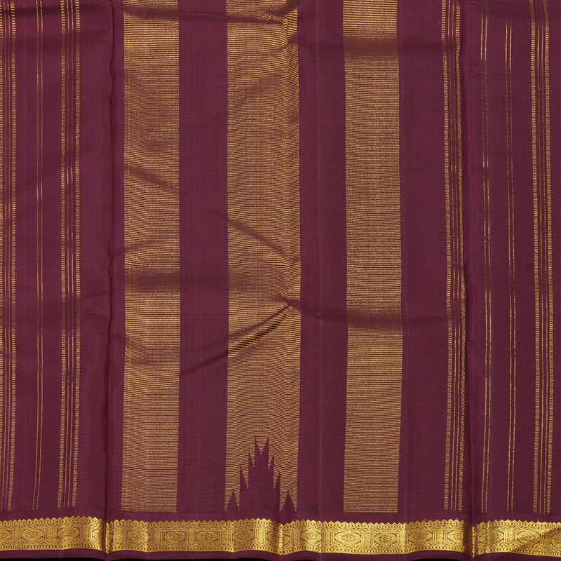 Hayagrivas Handloom Peach Pink Kanjivaram Silk Saree with Wine Maroon Border KBE1951L2-1