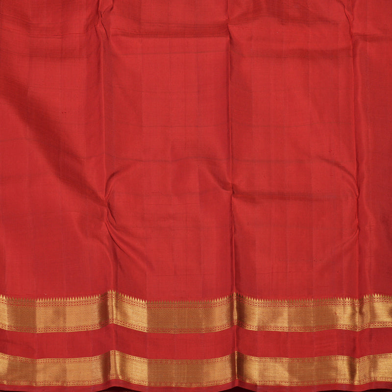 Hayagrivas Handloom Sandal Kanjivaram Silk Saree with Red Border KBE1952L4-1