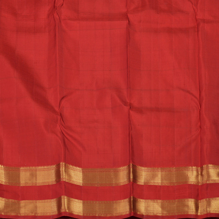 Hayagrivas Handloom Sandal Kanjivaram Silk Saree with Red Border KBE1952L4-1