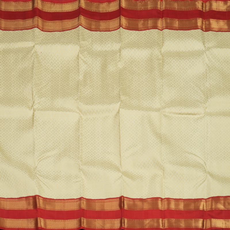 Hayagrivas Handloom Sandal Kanjivaram Silk Saree with Red Border KBE1952L4-1