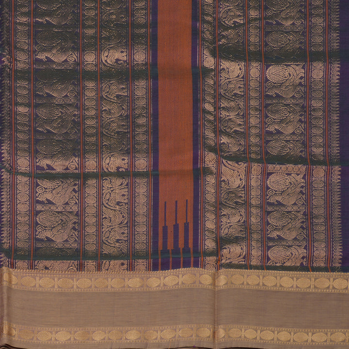 Hayagrivas Purple Pure Kanchi Silk Cotton Saree KBE1955L2-2