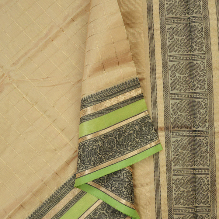 Hayagrivas Sandal Pure Kanchi Silk Cotton Saree KBE1955L4-5