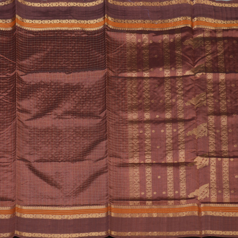 Hayagrivas Rose Gold Pure Kanchi Silk Cotton Saree KBE1955L8-9