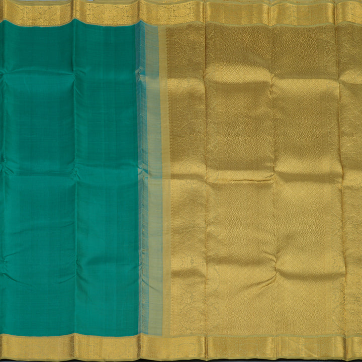 Hayagrivas Handloom Emerald Green Kanjivaram Silk Saree with Pista Green Border KBE1960L3-2