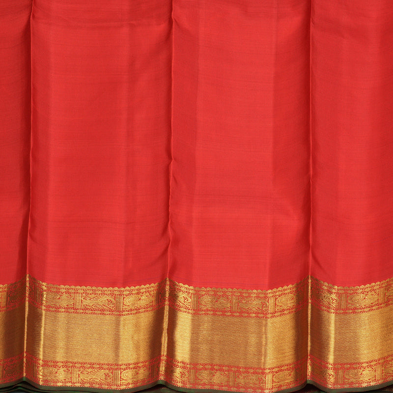 Hayagrivas Handloom Red Kanjivaram Silk Saree KBE1967L1-1