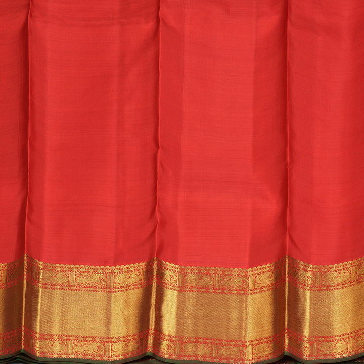 Hayagrivas Handloom Red Kanjivaram Silk Saree KBE1967L1-1