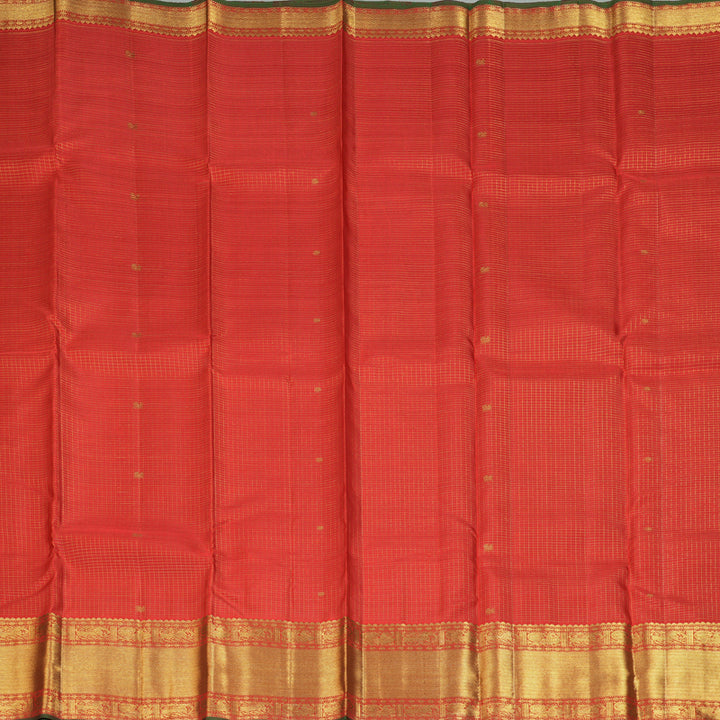 Hayagrivas Handloom Red Kanjivaram Silk Saree KBE1967L1-1