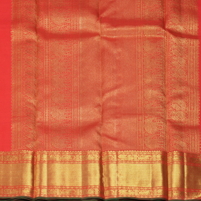 Hayagrivas Handloom Red Kanjivaram Silk Saree KBE1967L1-1