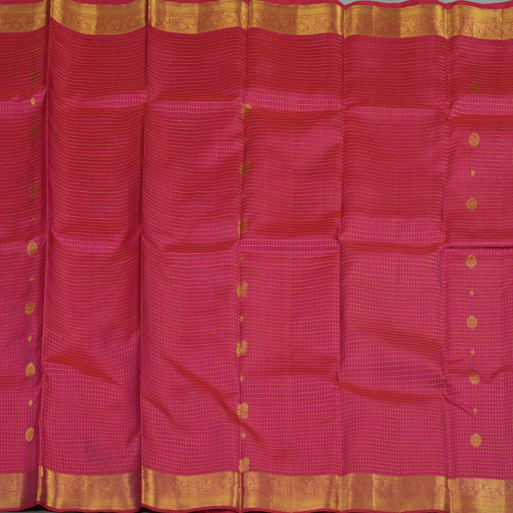 Hayagrivas Handloom Rani Pink Kanjivaram Silk Saree KBE196D8-1