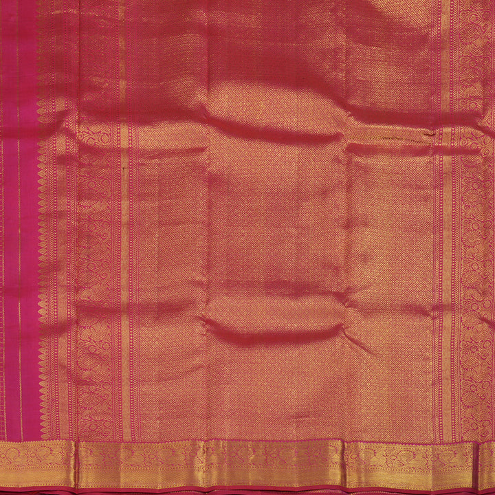 Hayagrivas Handloom Rani Pink Kanjivaram Silk Saree KBE196D8-1