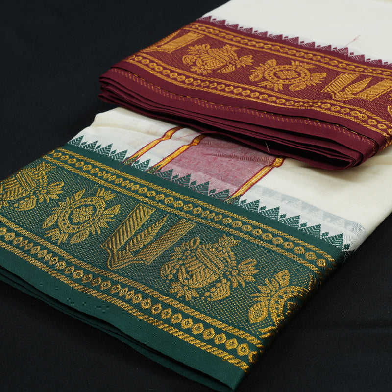 Hayagrivas 10*6 Pure Cotton Dhothi KBE1972L6-1