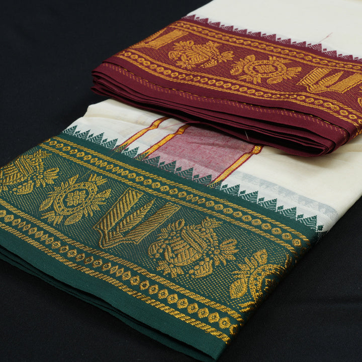 Hayagrivas 10*6 Pure Cotton Dhothi KBE1972L6-1