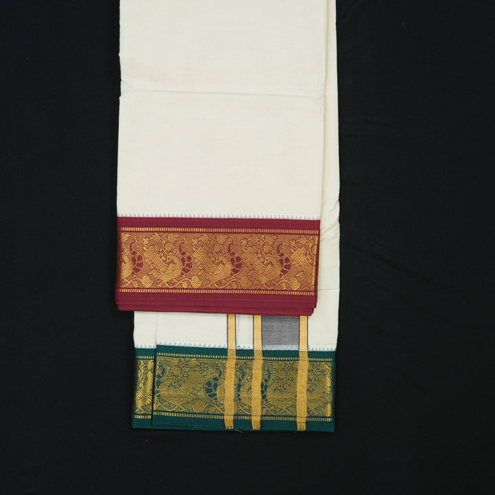 Hayagrivas Handloom 9*5 Cotton Dhothi KBE1973L4-1