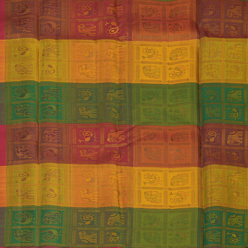 Hayagrivas Handloom Cream Kanjivaram Silk Saree KBE1975L1-1