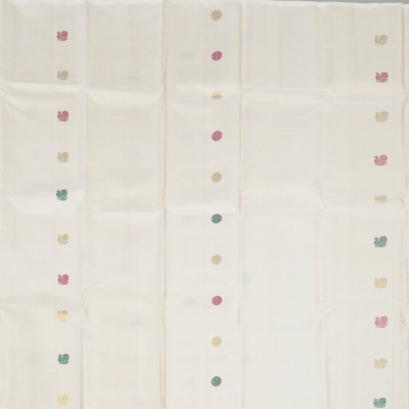 Hayagrivas Handloom Cream Kanjivaram Silk Saree KBE1975L1-1