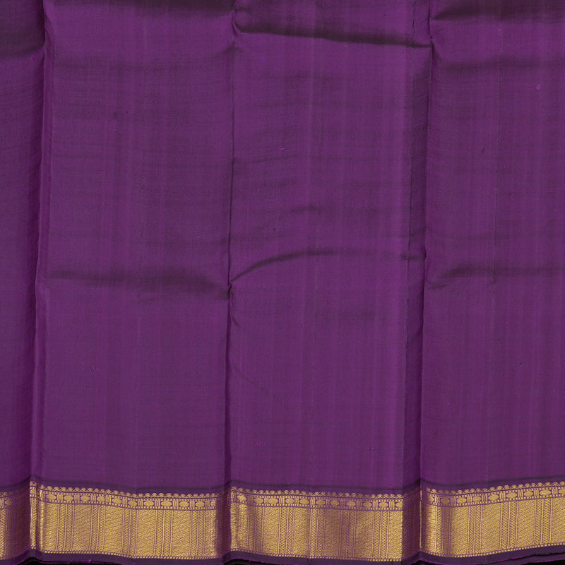 Hayagrivas Handloom Sandal Kanjivaram Silk Saree with Violet Border KBE2271B12-1
