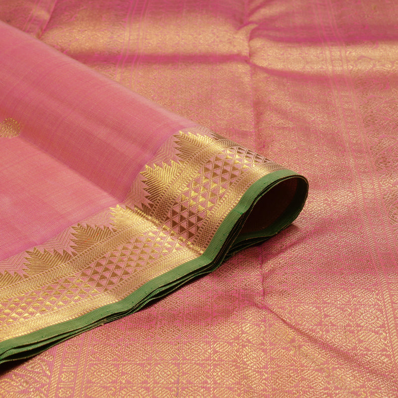 Hayagrivas Handloom Kanjivaram Silk Saree in Baby Pink KBE197D2-1