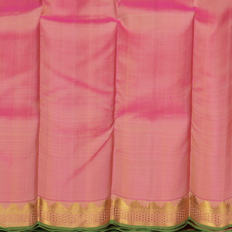 Hayagrivas Handloom Kanjivaram Silk Saree in Baby Pink KBE197D2-1