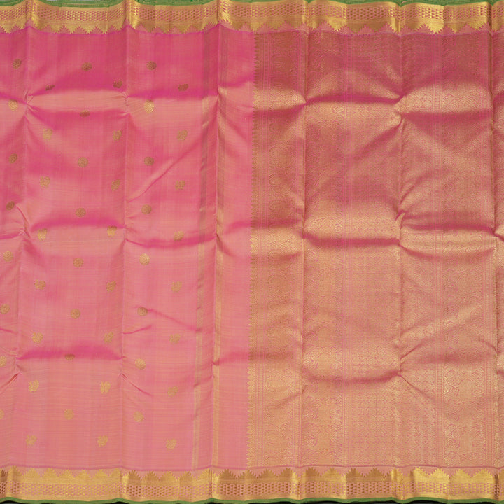 Hayagrivas Handloom Kanjivaram Silk Saree in Baby Pink KBE197D2-1