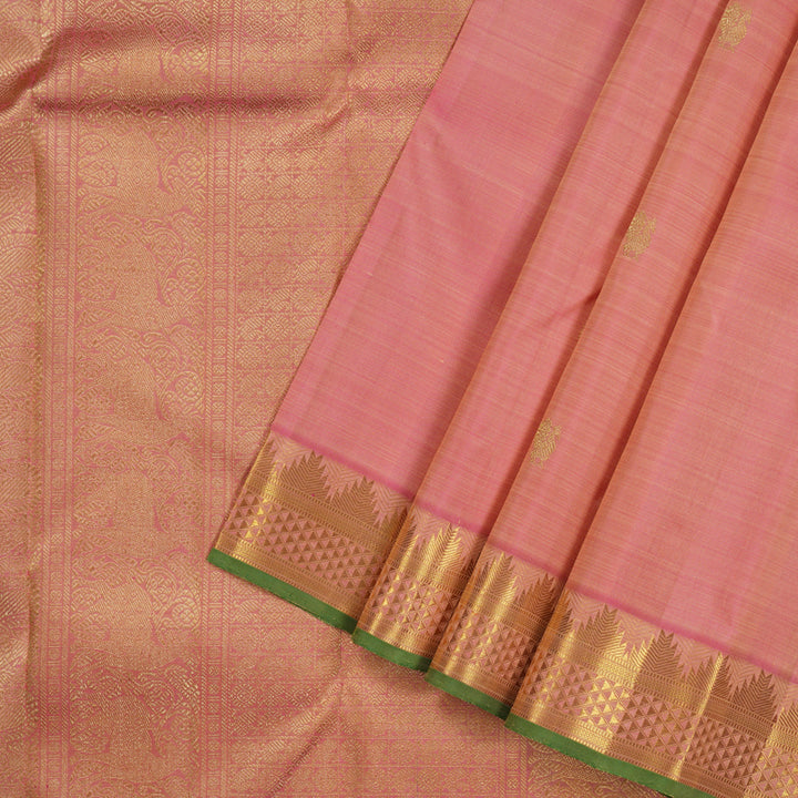 Hayagrivas Handloom Kanjivaram Silk Saree in Baby Pink KBE197D2-1