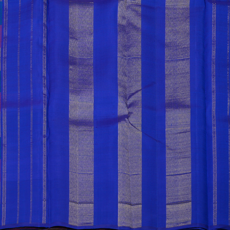 Hayagrivas Handloom Multicolour Checks Kanjivaram Silk Saree KBE1980L1-7