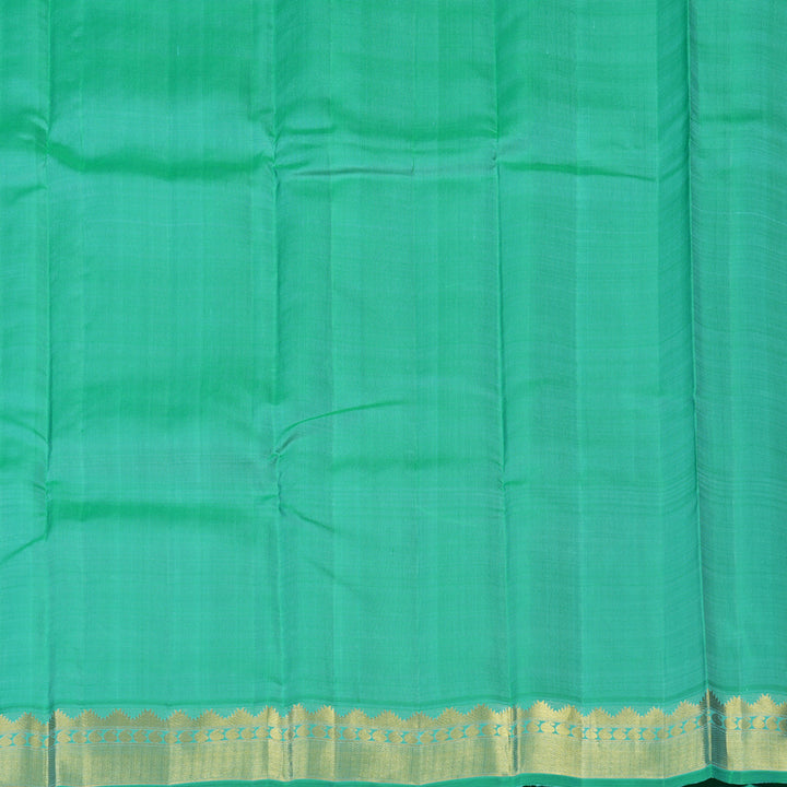 Hayagrivas Handloom Araku Maroon Kanjivaram Silk Saree with Bright Teal Border KBE1983L4-1