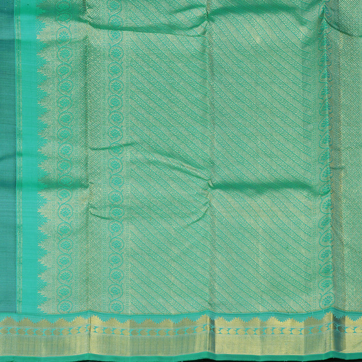 Hayagrivas Handloom Araku Maroon Kanjivaram Silk Saree with Bright Teal Border KBE1983L4-1
