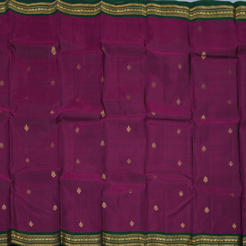 Hayagrivas Handloom Purple Kanjivaram Silk Saree KBE1985L2-32