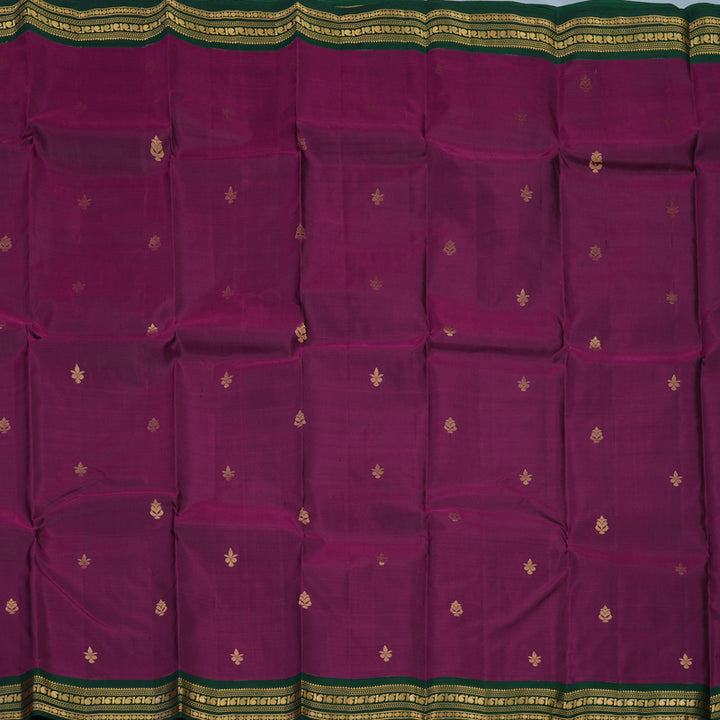 Hayagrivas Handloom Purple Kanjivaram Silk Saree KBE1985L2-32