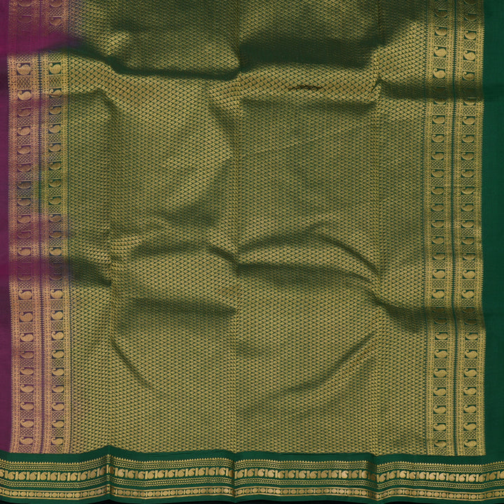 Hayagrivas Handloom Purple Kanjivaram Silk Saree KBE1985L2-32