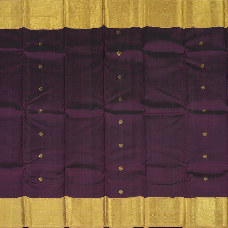 Hayagrivas Handloom Purple Kanjivaram Silk Saree with Sandal Border KBE1990L7-1