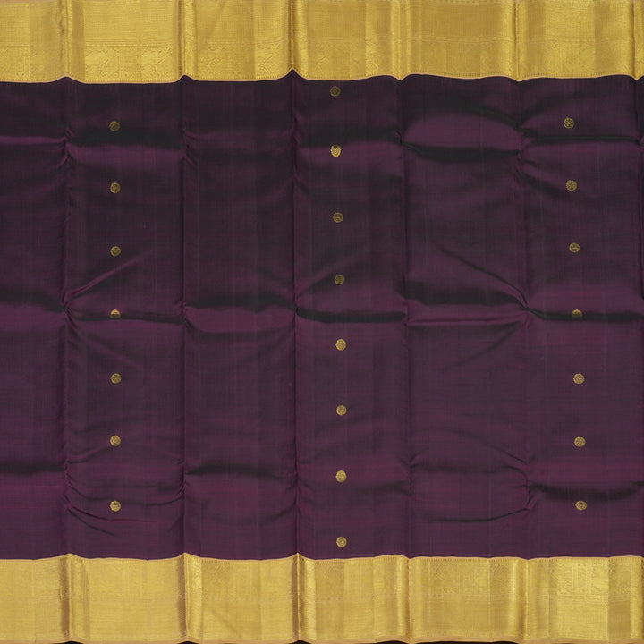 Hayagrivas Handloom Purple Kanjivaram Silk Saree with Sandal Border KBE1990L7-1