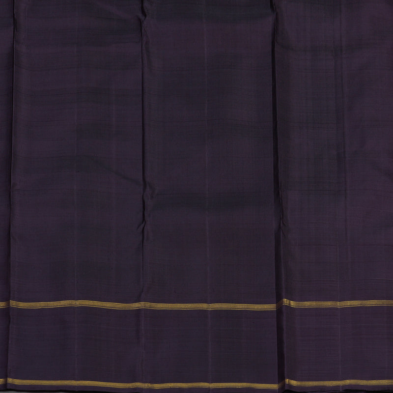 Hayagrivas Handloom Multicolour Checks Kanjivaram Silk Saree with Deep Plum border KBE1991L1-1