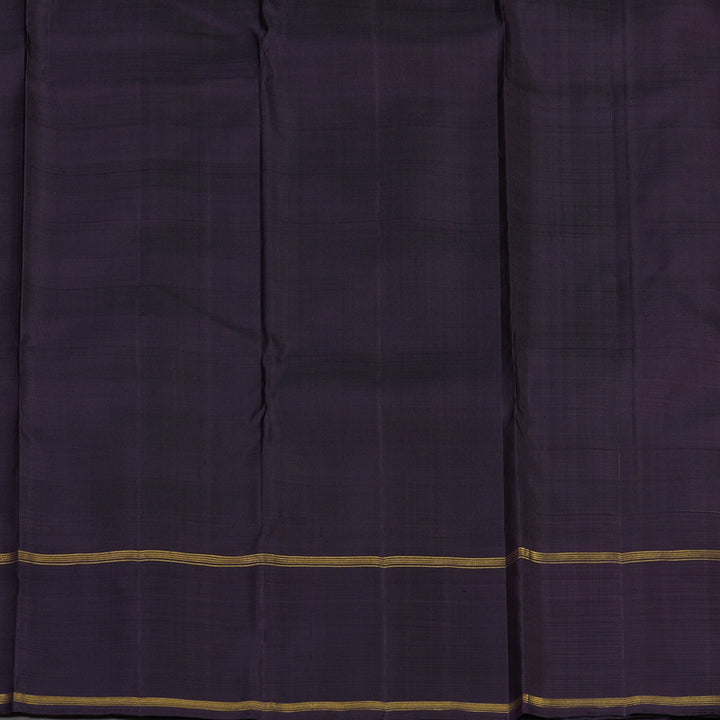 Hayagrivas Handloom Multicolour Checks Kanjivaram Silk Saree with Deep Plum border KBE1991L1-1