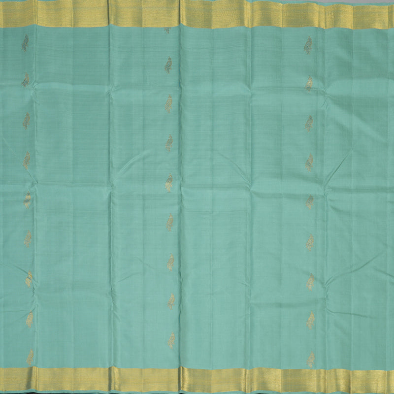 Hayagrivas Handloom Pale Blue Kanjivaram Silk Saree KBE1999L18-1