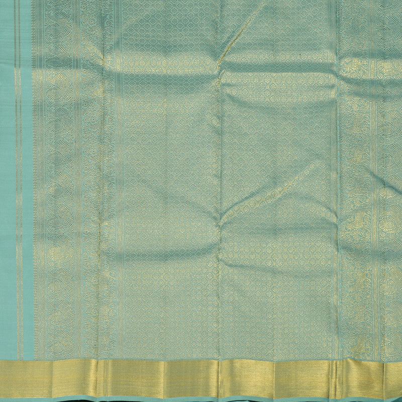 Hayagrivas Handloom Pale Blue Kanjivaram Silk Saree KBE1999L18-1