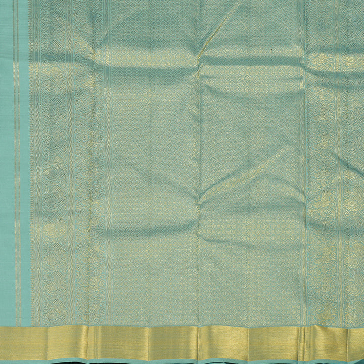 Hayagrivas Handloom Pale Blue Kanjivaram Silk Saree KBE1999L18-1