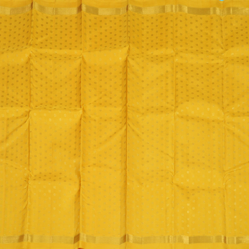 Hayagrivas Handloom Yellow Kanjivaram Silk Saree KBE1999L34-1