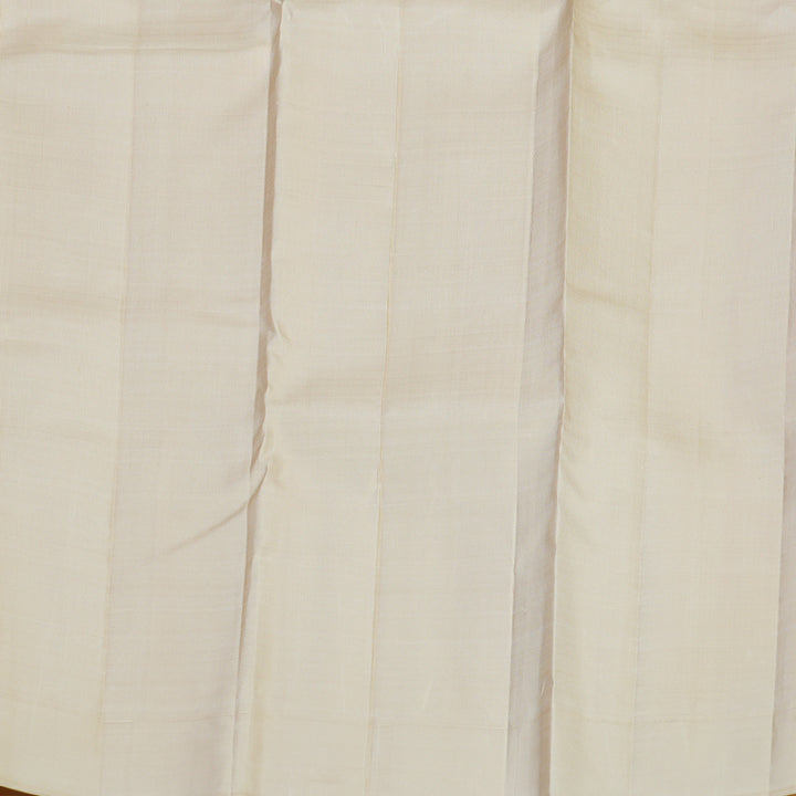 Hayagrivas Handloom Mild Peach Kanjivaram Silk Saree with Cream Border KBE1999L45-1