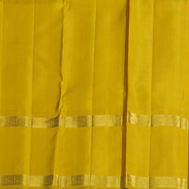 Hayagrivas Handloom Lilac Kanjivaram Silk Saree with Sampanga Yellow Border KBE1999L49-1